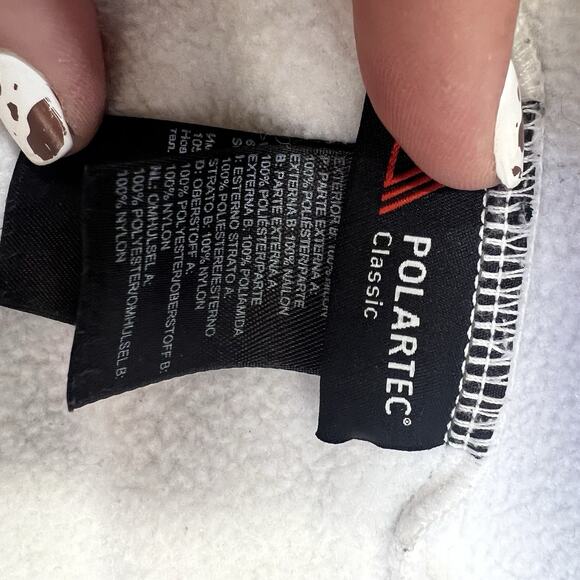 The North Face Polartec Classic White/Gray Fleece Jacket Size Large - Picture 5 of 9